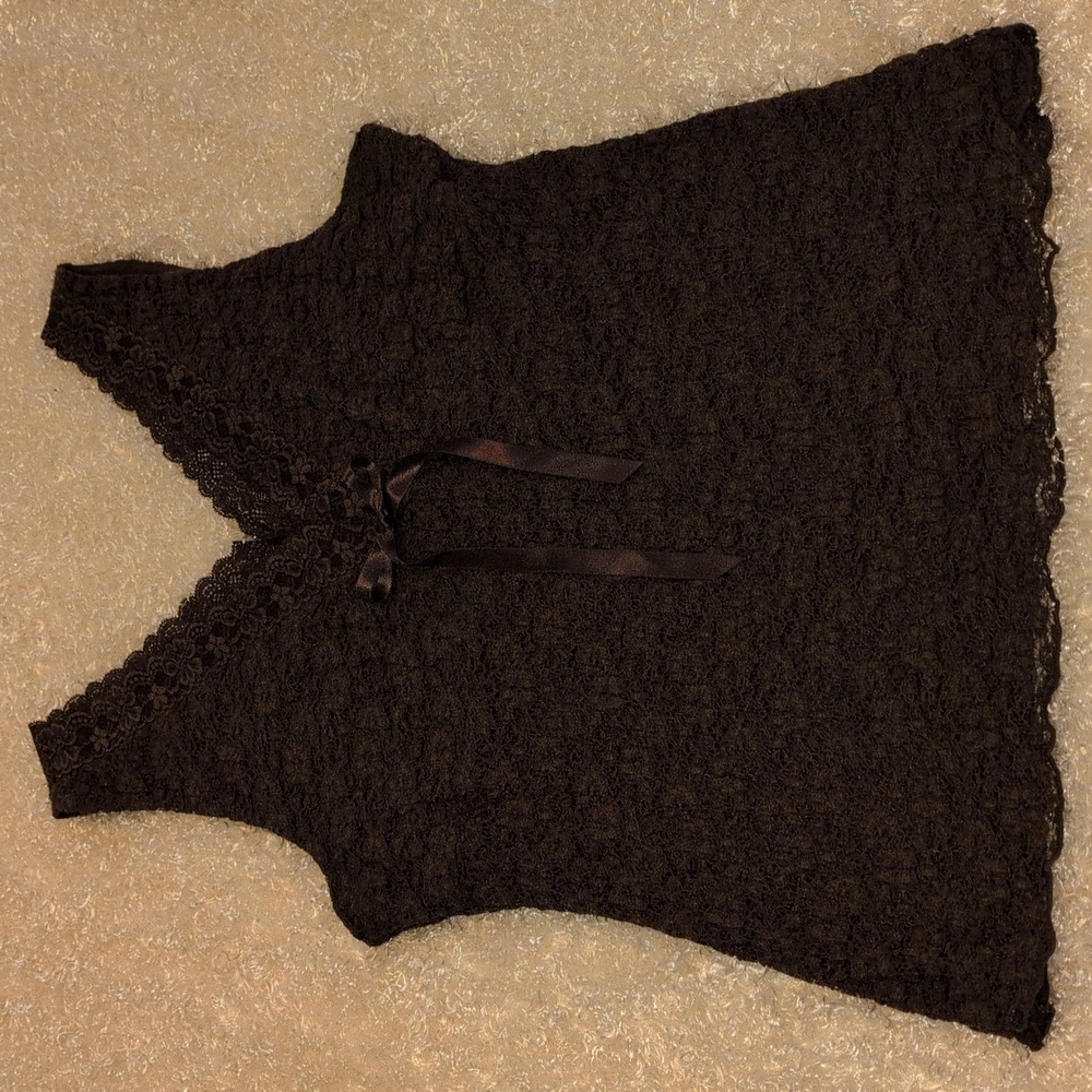 Beautiful INC brown top Size XL